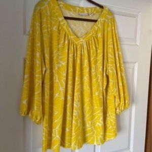 Susan Graver, 3X yellow blouse